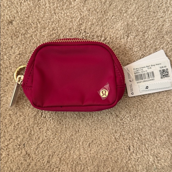 lululemon athletica Accessories - Lululemon everywhere Nano belt bag berry rumble NWT